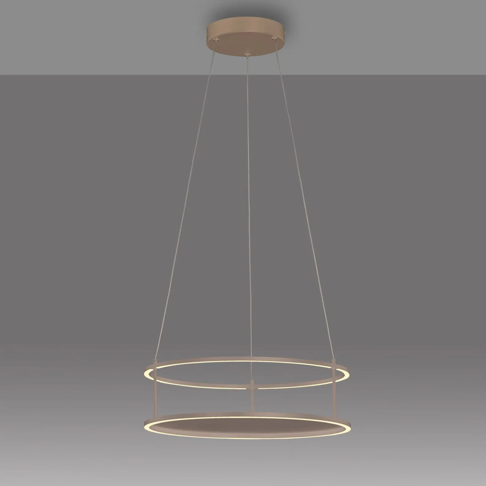 Paul Neuhausin LED-riippuvalaisin Conni, hiekanvärinen, Ø 50 cm