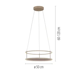 Paul Neuhausin LED-riippuvalaisin Conni, hiekanvärinen, Ø 50 cm