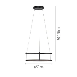 Paul Neuhausin LED-riippuvalaisin Conni, musta, halkaisija 50 cm