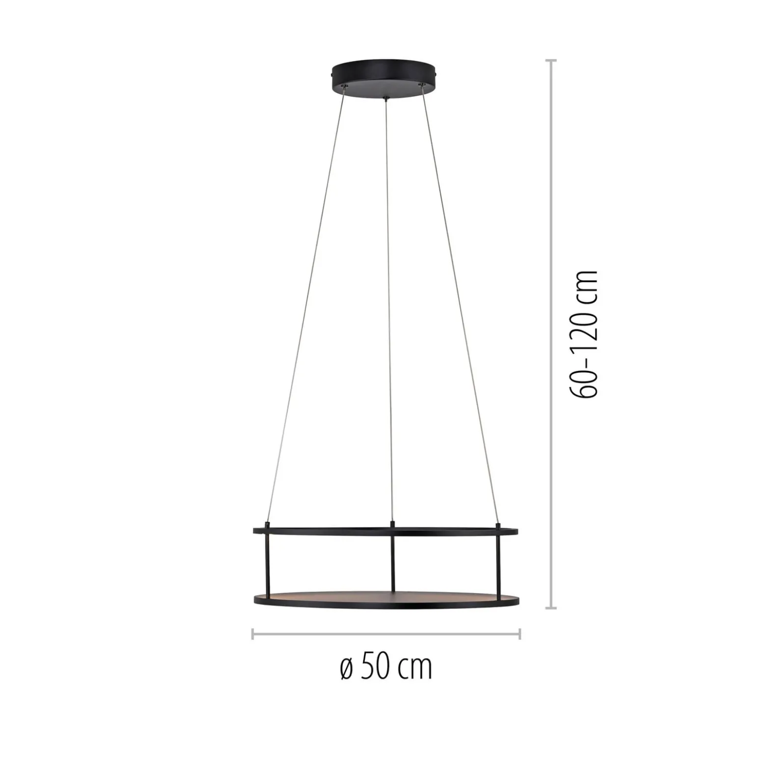 Paul Neuhausin LED-riippuvalaisin Conni, musta, halkaisija 50 cm