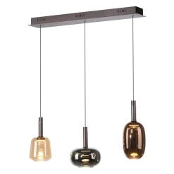 Paul Neuhaus, Irides LED-riippuvalaisin, pituus 90 cm, värillinen, lasi
