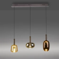 Paul Neuhaus, Irides LED-riippuvalaisin, pituus 90 cm, värillinen, lasi