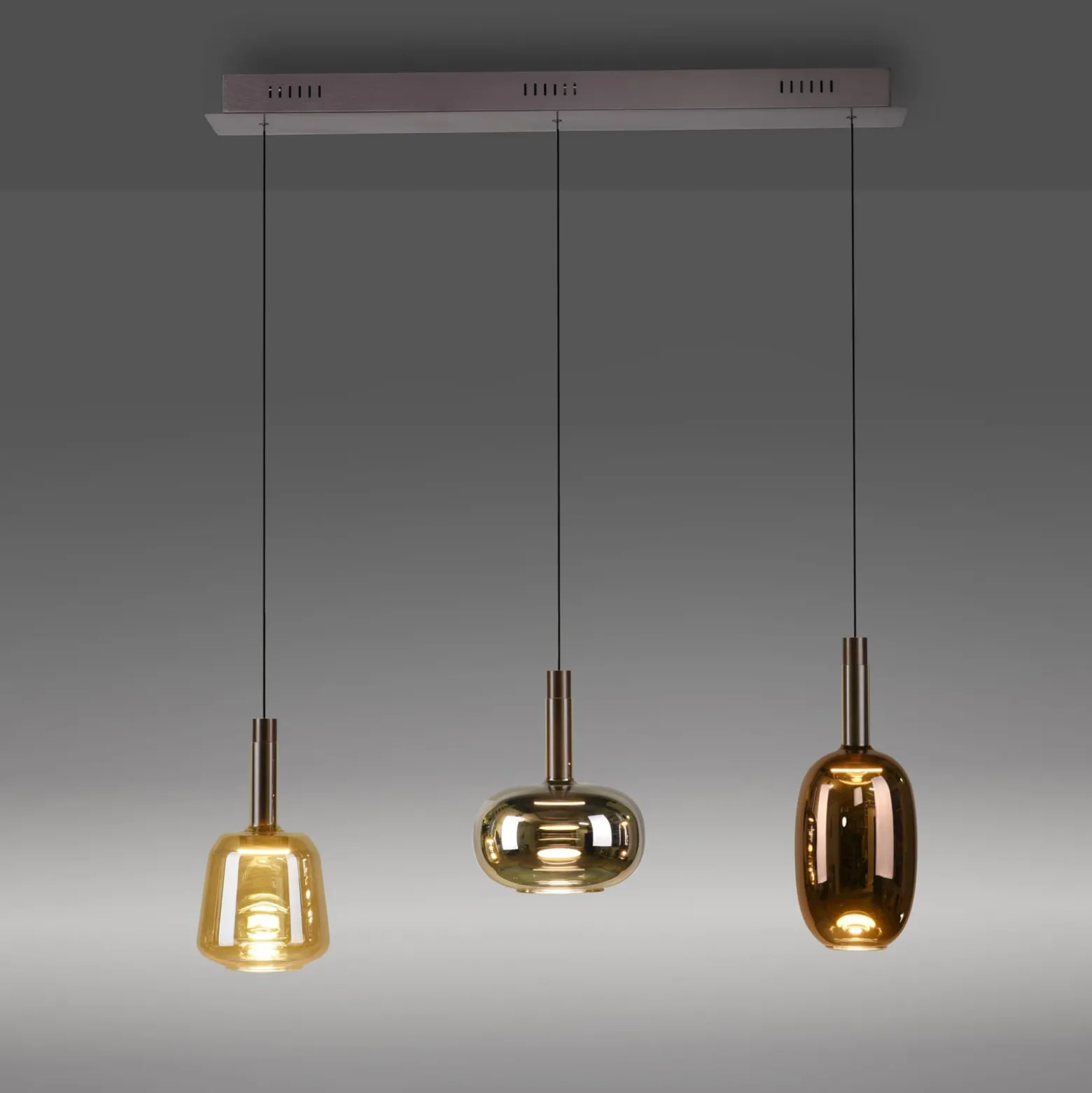 Paul Neuhaus, Irides LED-riippuvalaisin, pituus 90 cm, värillinen, lasi