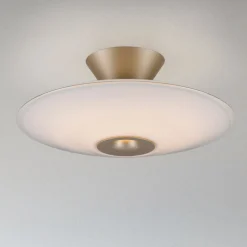 Paul Neuhaus LED-kattovalaisin Elipsa, valkoinen/pronssi, Ø 35 cm