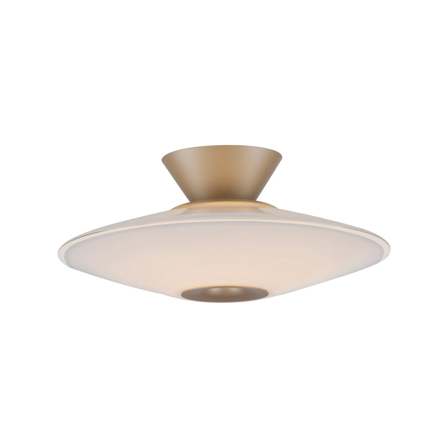 Paul Neuhaus LED-kattovalaisin Elipsa, valkoinen/pronssi, Ø 35 cm