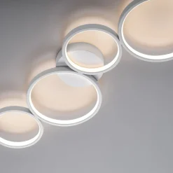 Paul Neuhaus LED-kattovalaisin Kiringe, valkoinen, metalli, himmennettävä
