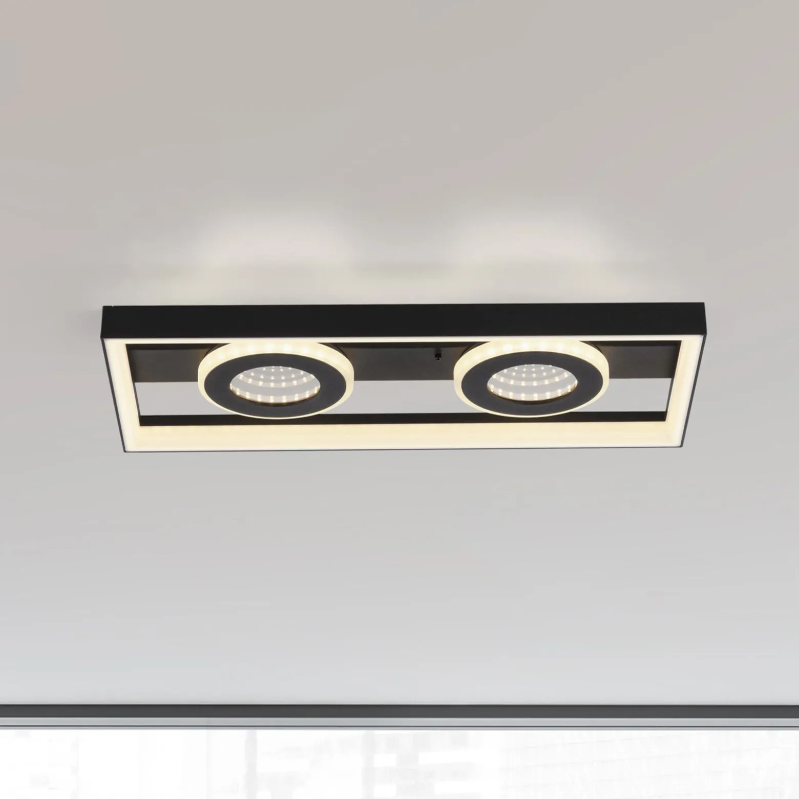 Paul Neuhaus LED-kattovalaisin Traforo, 45 cm, CCT, himmennettävä