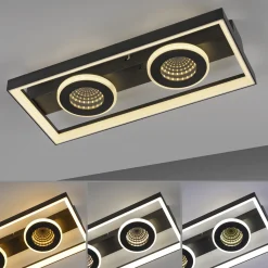 Paul Neuhaus LED-kattovalaisin Traforo, 45 cm, CCT, himmennettävä