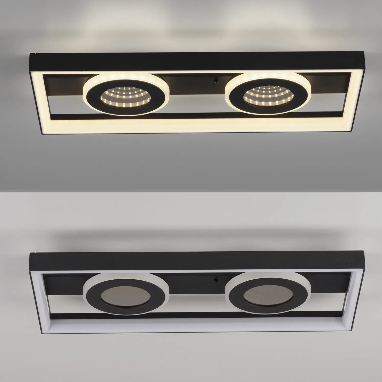 Paul Neuhaus LED-kattovalaisin Traforo, 45 cm, CCT, himmennettävä
