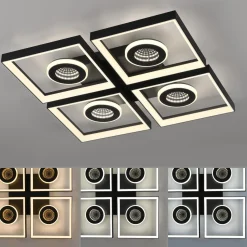 Paul Neuhaus LED-kattovalaisin Traforo, 53 cm, CCT, himmennettävä