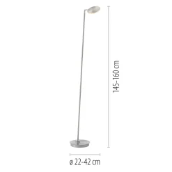 Paul Neuhaus LED-lattiavalaisin Akku-Bente, harmaa, CCT, USB-C
