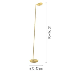 Paul Neuhaus LED-lattiavalaisin Akku-Bente, messinki, CCT, USB-C