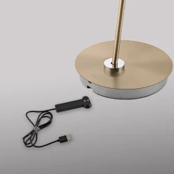 Paul Neuhaus LED-lattiavalaisin Akku-Bente, messinki, CCT, USB-C