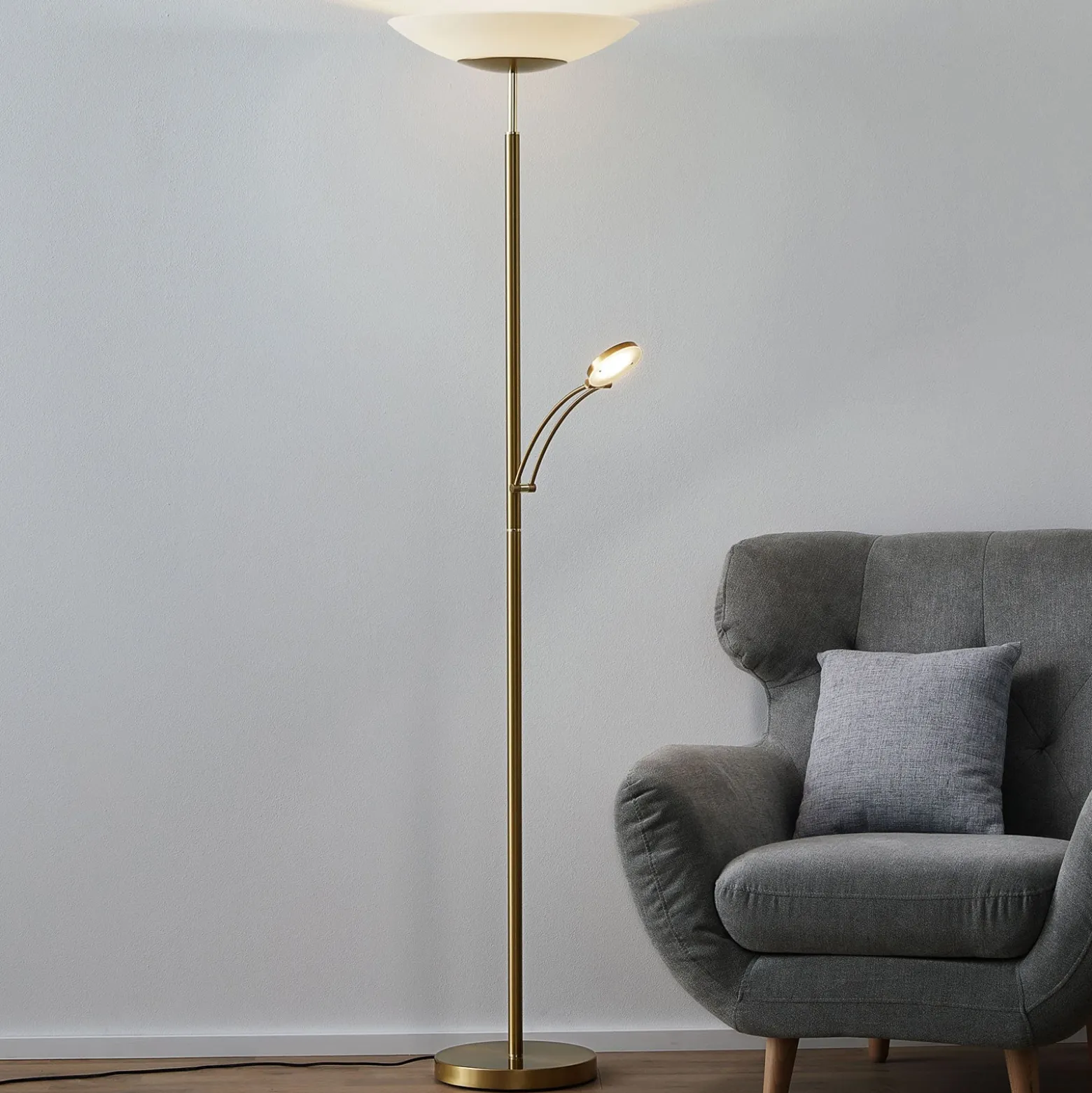 Paul Neuhaus LED-lattiavalaisin Alfred, messinginvärinen, himmennettävä
