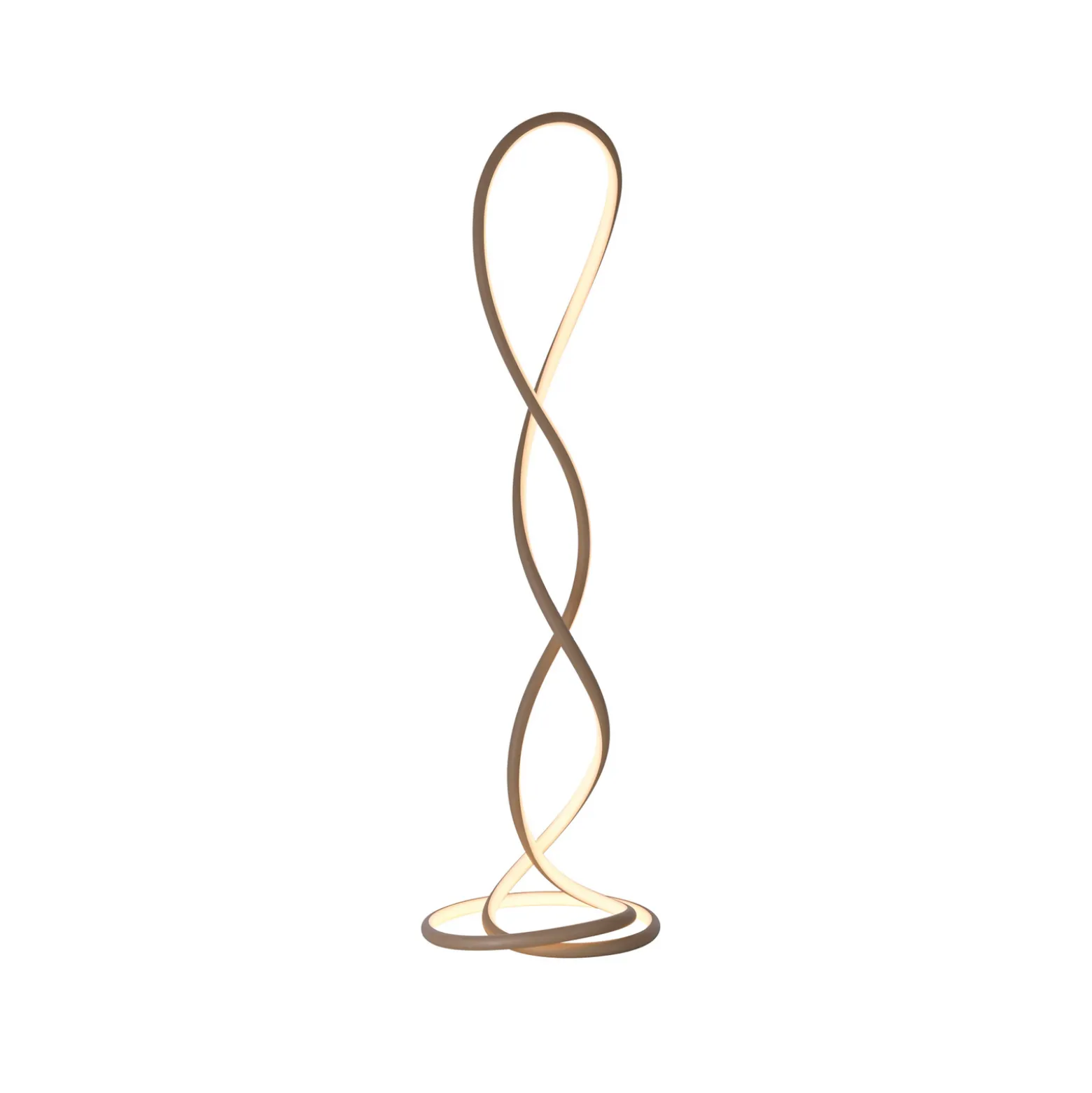 Paul Neuhaus LED-lattiavalo Twist, hiekanvärinen, korkeus 143 cm