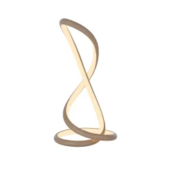 Paul Neuhaus LED-pöytälamppu Twist, hiekanvärinen, korkeus 42 cm