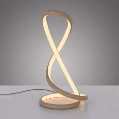 Paul Neuhaus LED-pöytälamppu Twist, hiekanvärinen, korkeus 42 cm