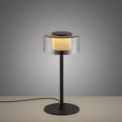 Paul Neuhaus LED-pöytävalaisin Rika, lasia, 33 cm korkea, himmennettävä