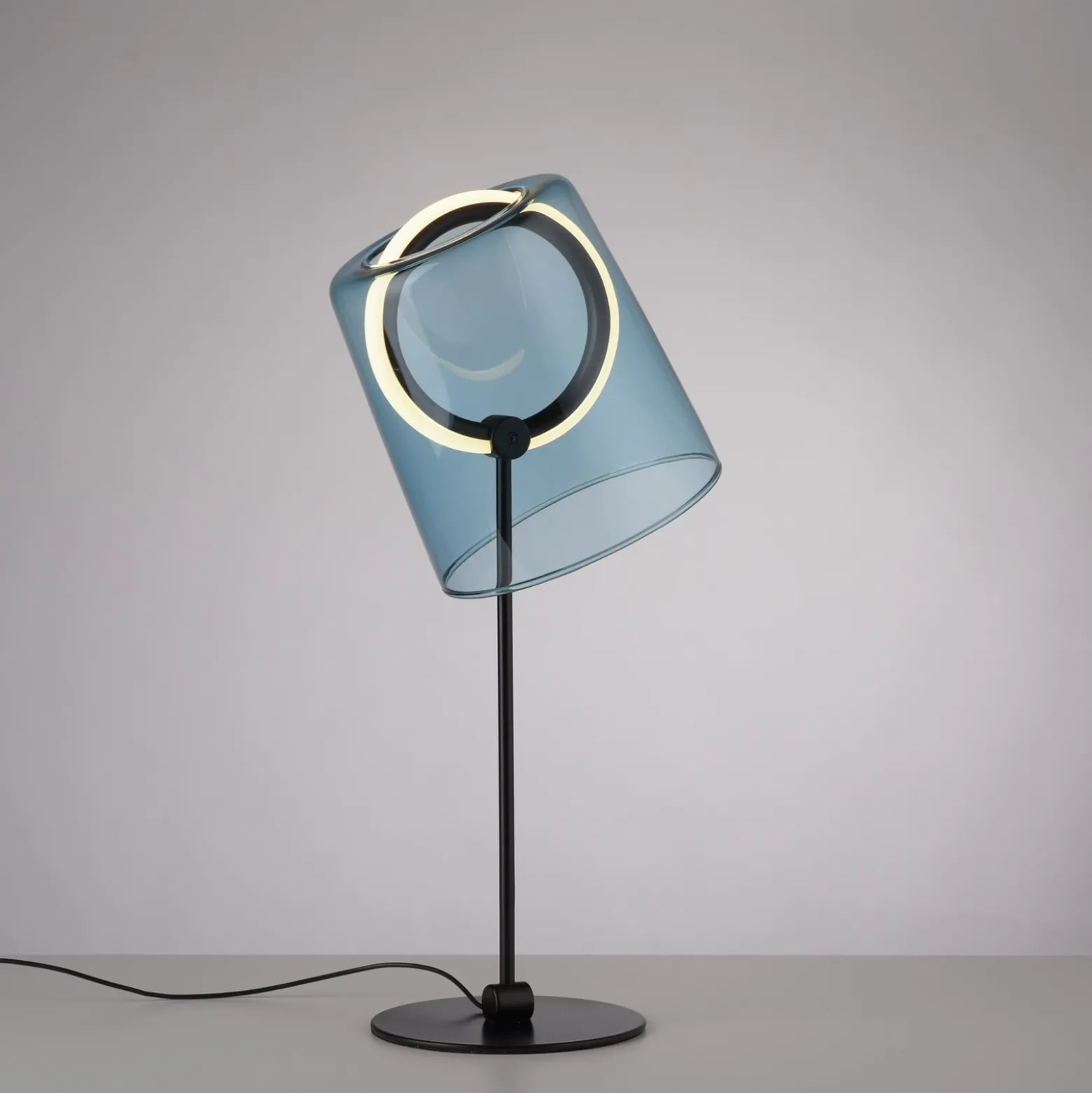 Paul Neuhaus LED-pöytävalaisin Zula, sininen, korkeus 42 cm
