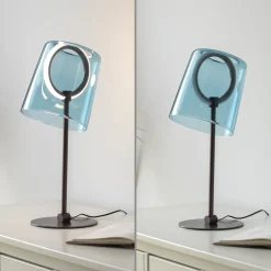 Paul Neuhaus LED-pöytävalaisin Zula, sininen, korkeus 42 cm