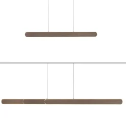 Paul Neuhaus LED-riippuvalaisin Adriana, ruskea, pituus 160 cm