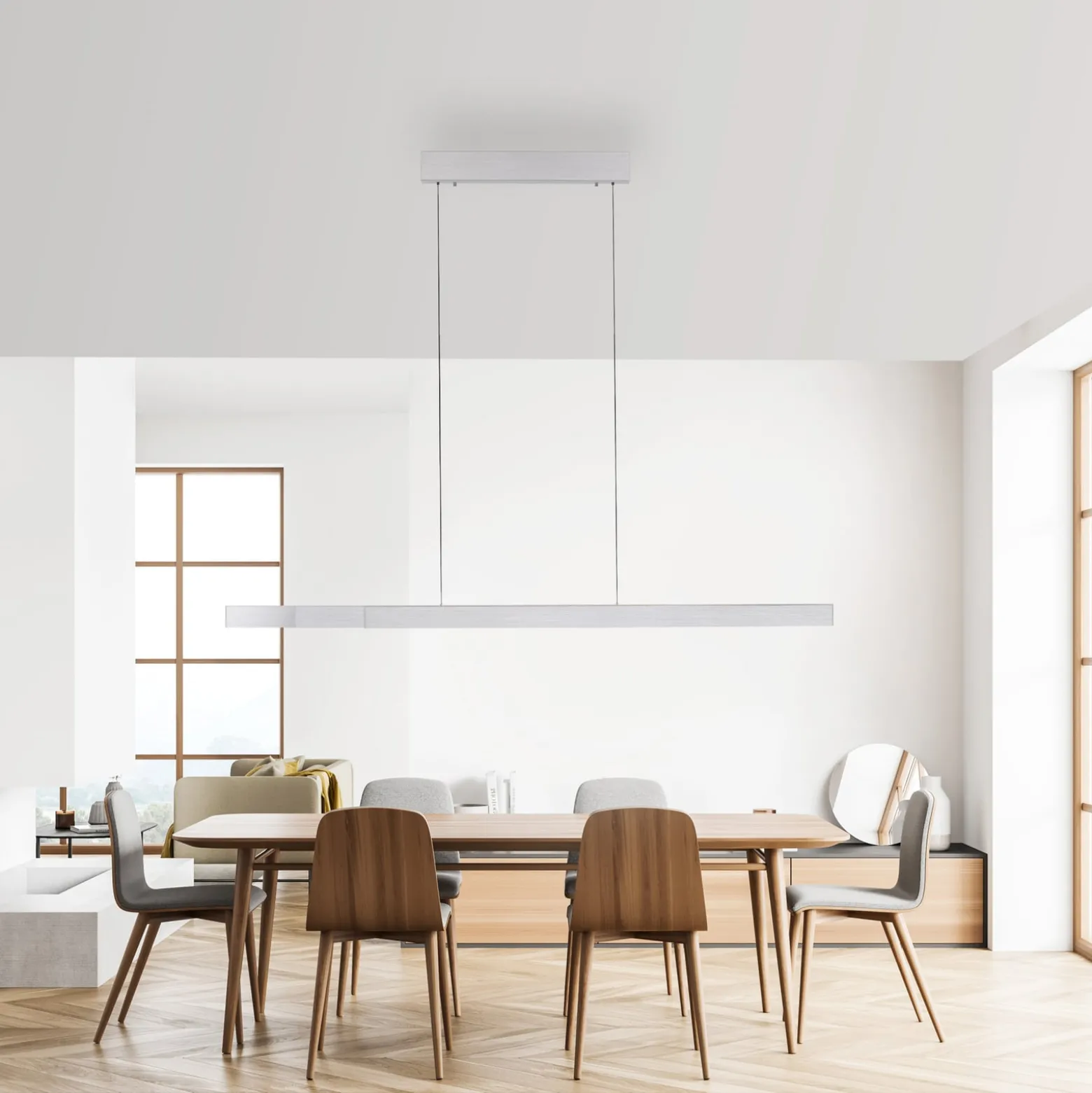 Paul Neuhaus LED-riippuvalaisin Adriana Square, alumiini, ylös/alas