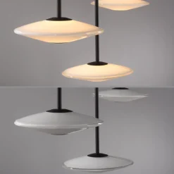 Paul Neuhaus LED-riippuvalaisin Elipsa, 3-lamppuinen, valkoinen/musta