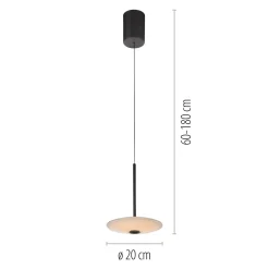 Paul Neuhaus LED-riippuvalaisin Elipsa, 1-lamppuinen, valkoinen/musta