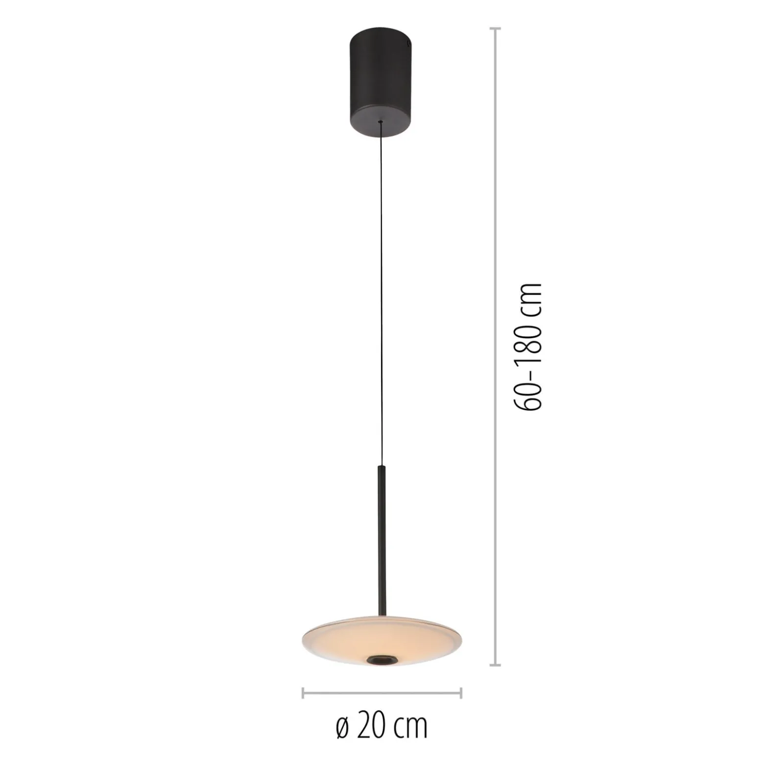 Paul Neuhaus LED-riippuvalaisin Elipsa, 1-lamppuinen, valkoinen/musta