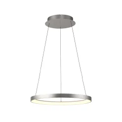 Paul Neuhaus LED-riippuvalaisin Hoop, alumiinin värinen, Ø 57cm, himmennettävä