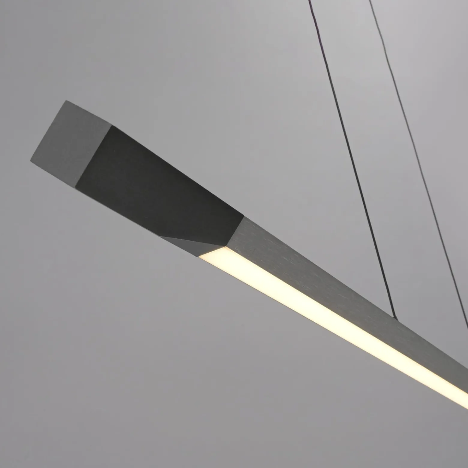 Paul Neuhaus LED-riippuvalaisin Hoop, alumiininvärinen, 128 cm, himmennettävä
