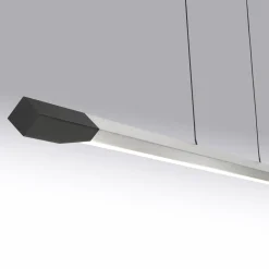 Paul Neuhaus LED-riippuvalaisin Hoop, alumiininvärinen, 128 cm, himmennettävä