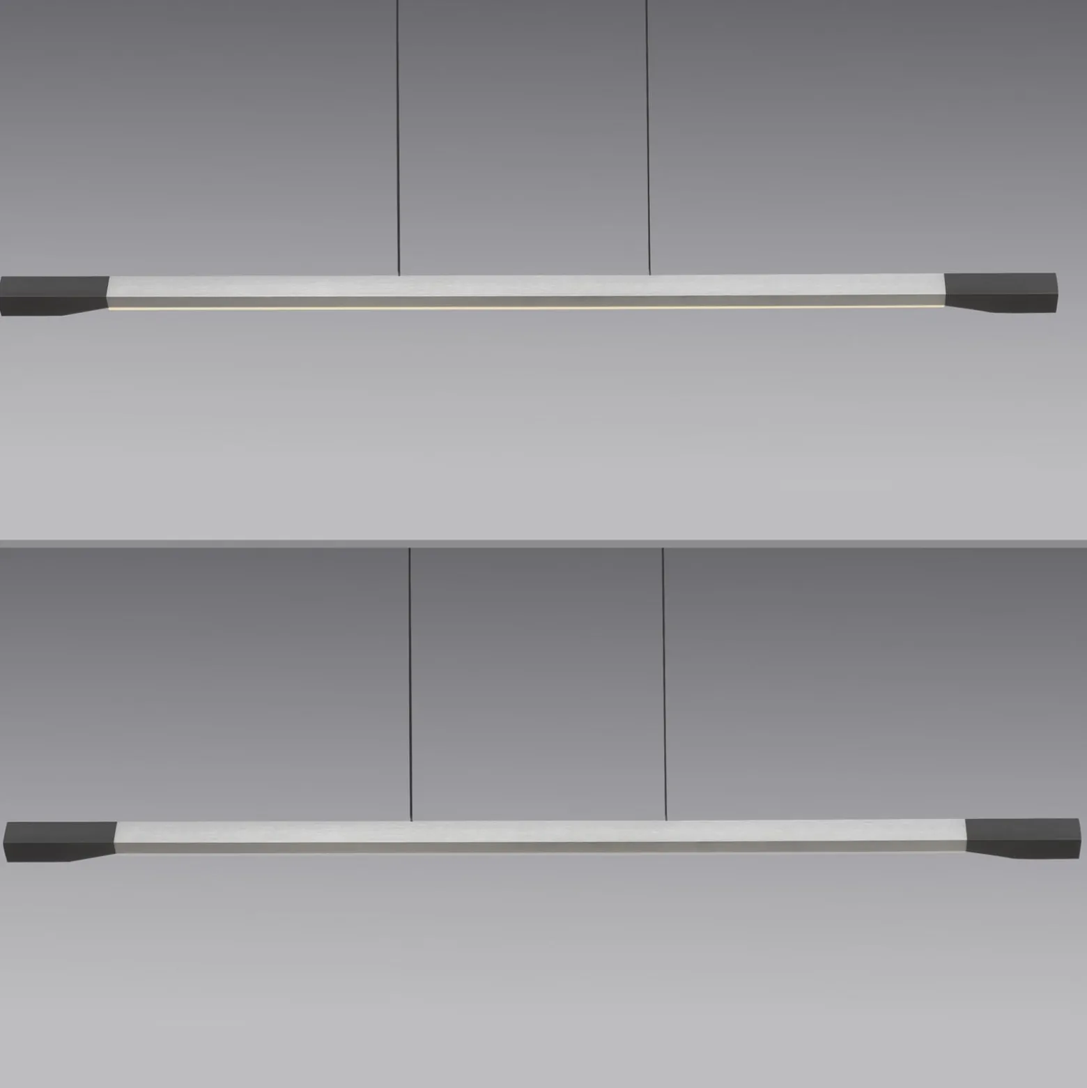 Paul Neuhaus LED-riippuvalaisin Hoop, alumiininvärinen, 128 cm, himmennettävä
