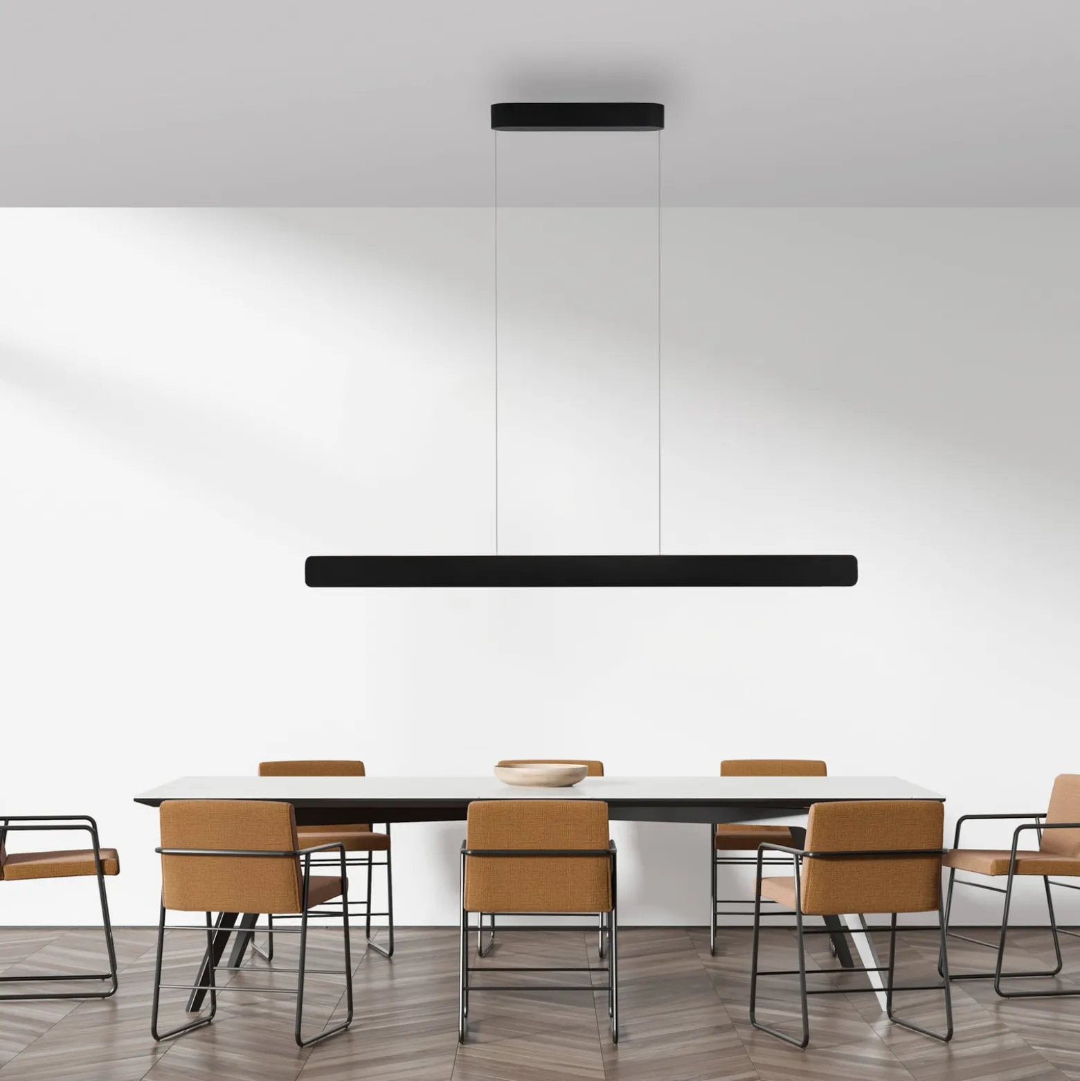 Paul Neuhaus LED-riippuvalaisin Q-Stretto, musta, 120 cm