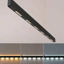 Paul Neuhaus LED-riippuvalaisin Q-Stretto, musta, 120 cm