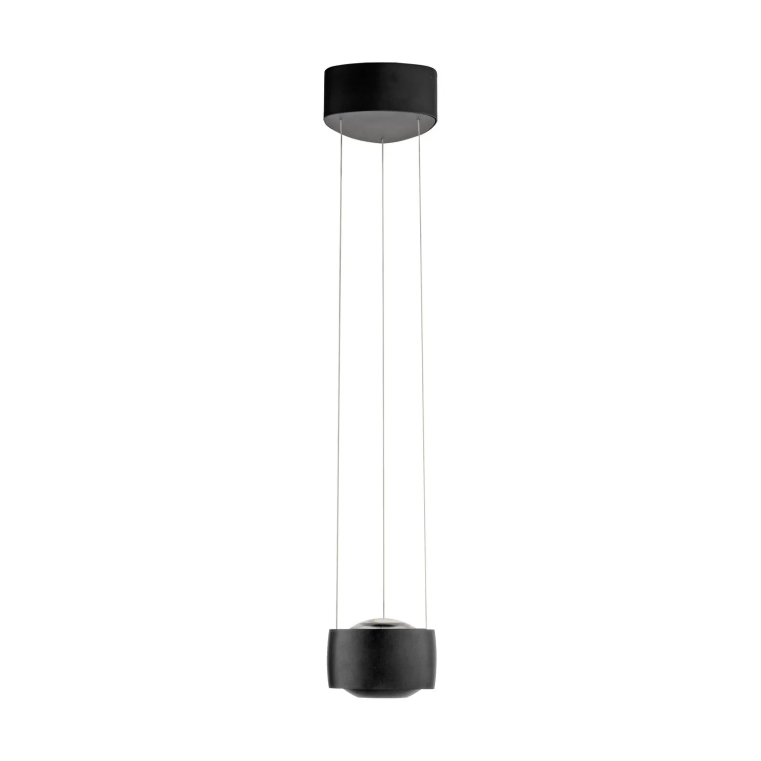 Paul Neuhaus LED-riippuvalaisin Q-Stretto, musta, Ø 14,5 cm