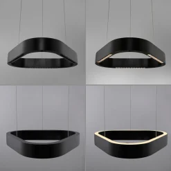 Paul Neuhaus LED-riippuvalaisin Q-Stretto, musta, 40,8 cm