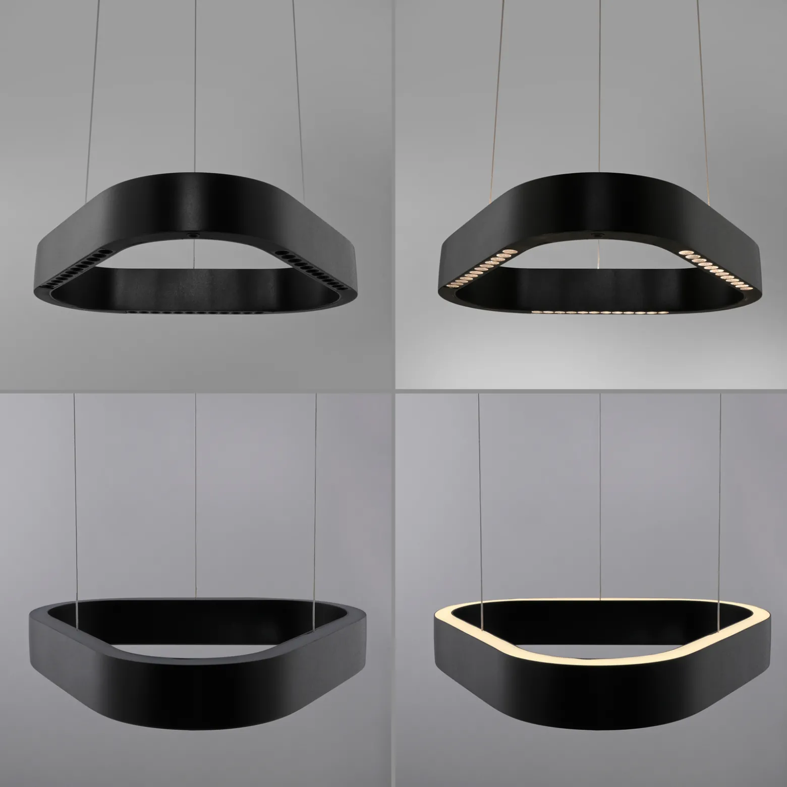 Paul Neuhaus LED-riippuvalaisin Q-Stretto, musta, 40,8 cm