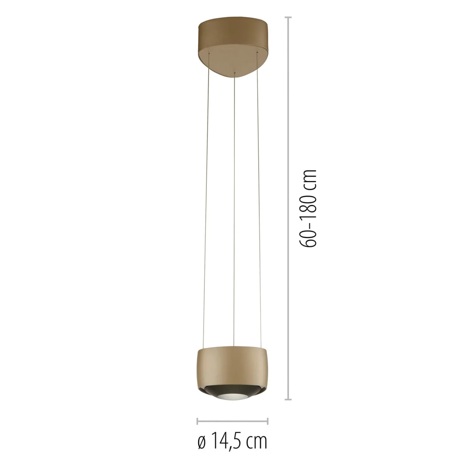 Paul Neuhaus LED-riippuvalaisin Q-Stretto, pronssi, 14,5 cm