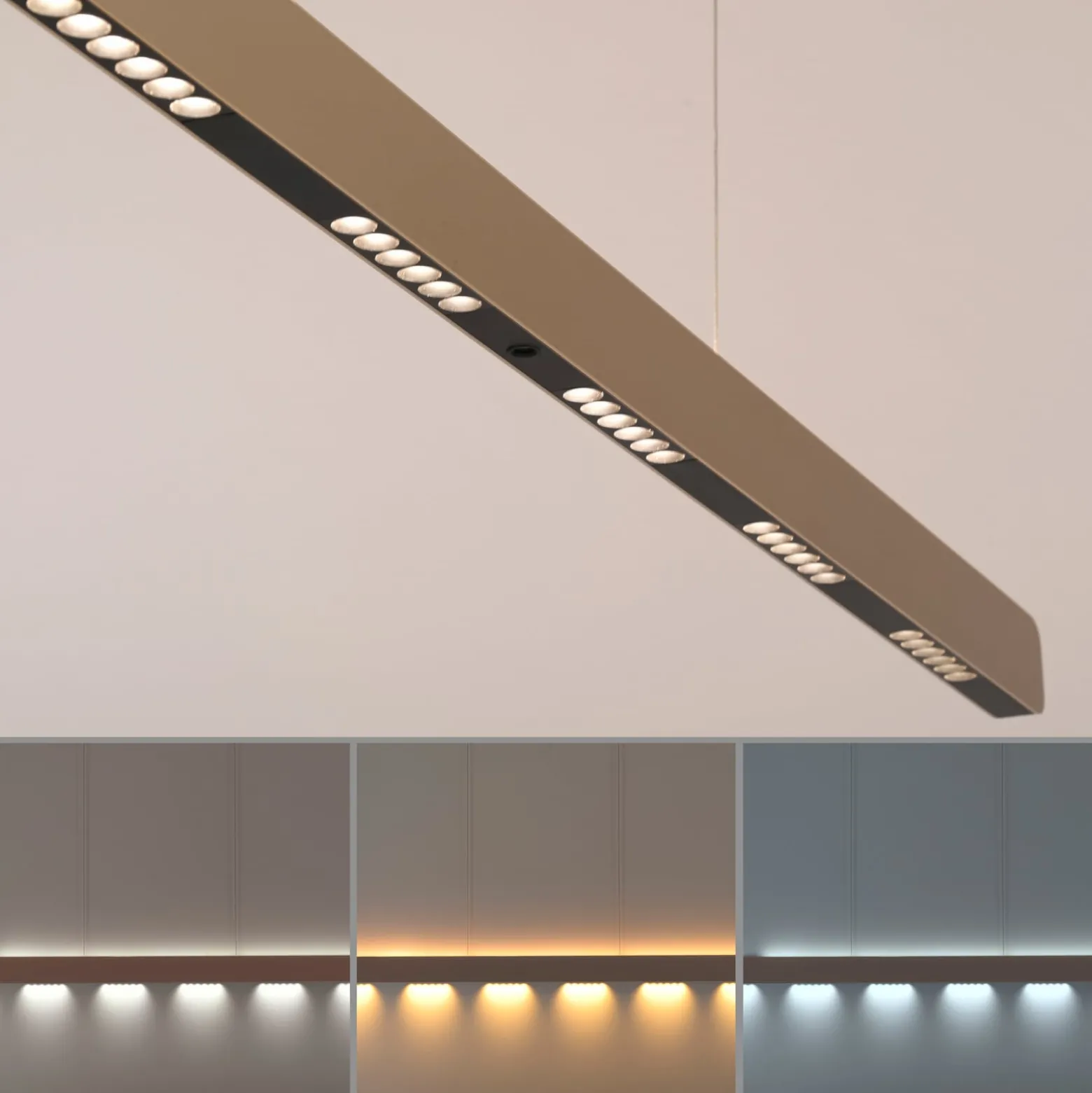 Paul Neuhaus LED-riippuvalaisin Q-Stretto, pronssi, 120 cm