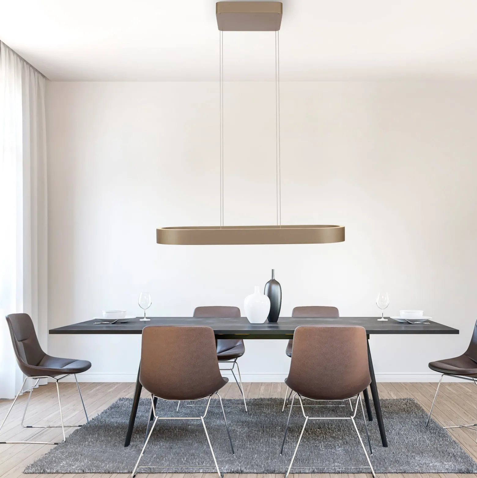Paul Neuhaus LED-riippuvalaisin Q-Stretto, pronssi, 86,8 cm