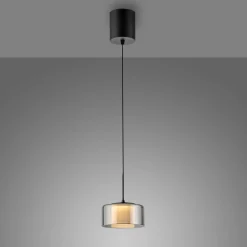 Paul Neuhaus LED-riippuvalaisin Rika, Ø 15 cm, lasia, himmennettävä