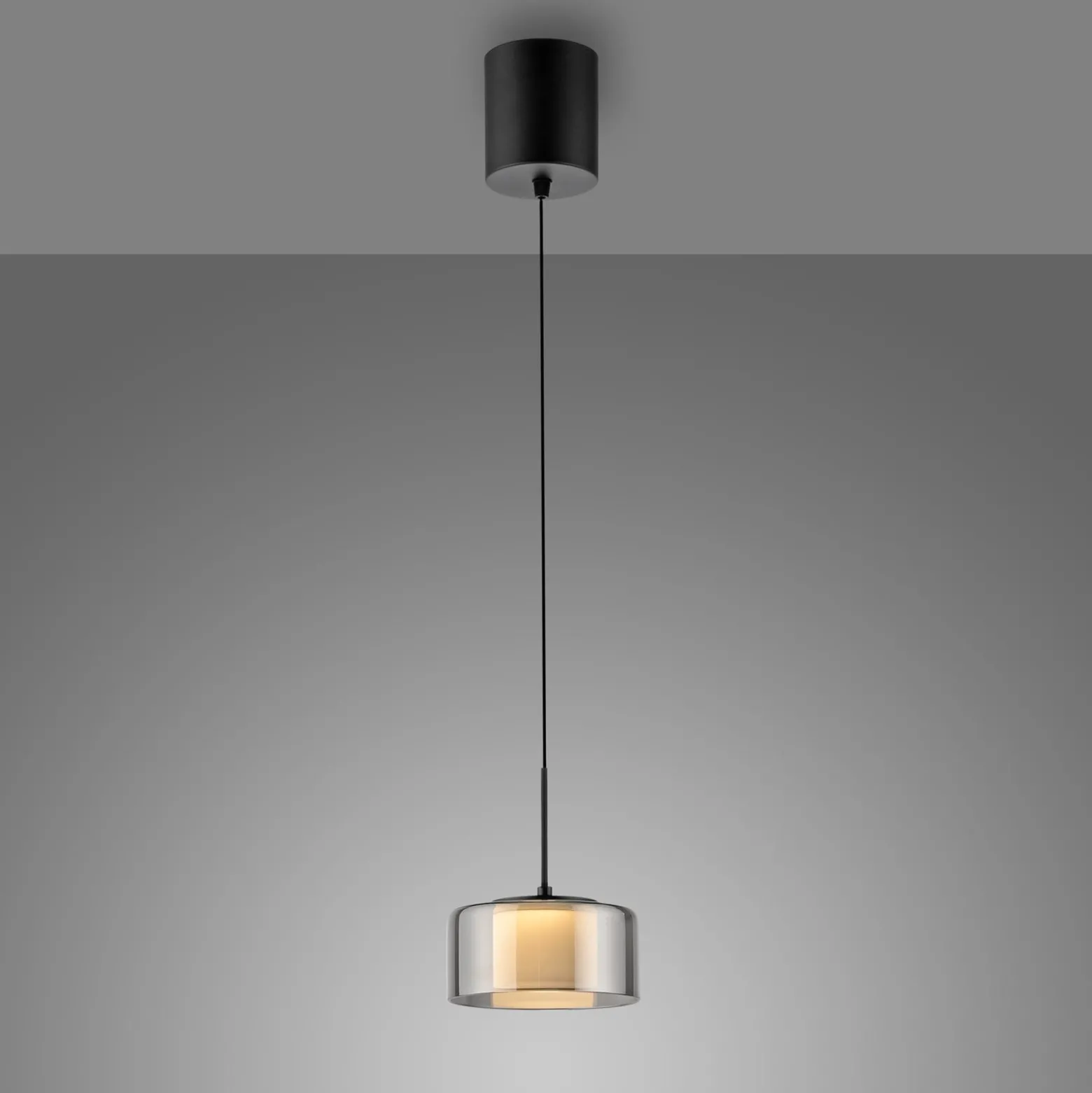 Paul Neuhaus LED-riippuvalaisin Rika, Ø 15 cm, lasia, himmennettävä