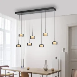 Paul Neuhaus LED-riippuvalaisin Rika, 135 cm, lasi, himmennettävä