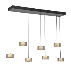 Paul Neuhaus LED-riippuvalaisin Rika, 135 cm, lasi, himmennettävä