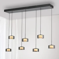 Paul Neuhaus LED-riippuvalaisin Rika, 135 cm, lasi, himmennettävä