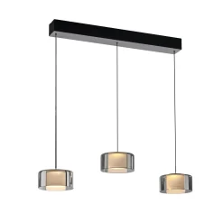 Paul Neuhaus LED-riippuvalaisin Rika, 71 cm, lasi, himmennettävä