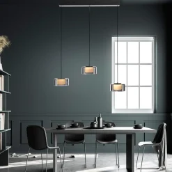 Paul Neuhaus LED-riippuvalaisin Rika, 71 cm, lasi, himmennettävä