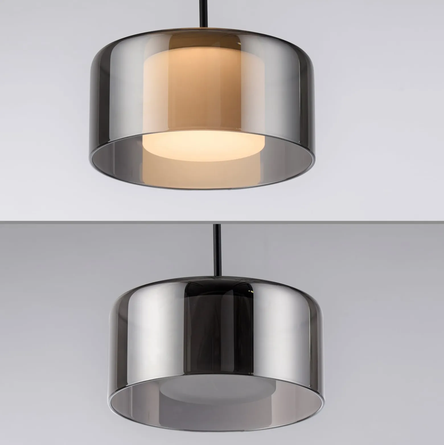 Paul Neuhaus LED-riippuvalaisin Rika, 71 cm, lasi, himmennettävä