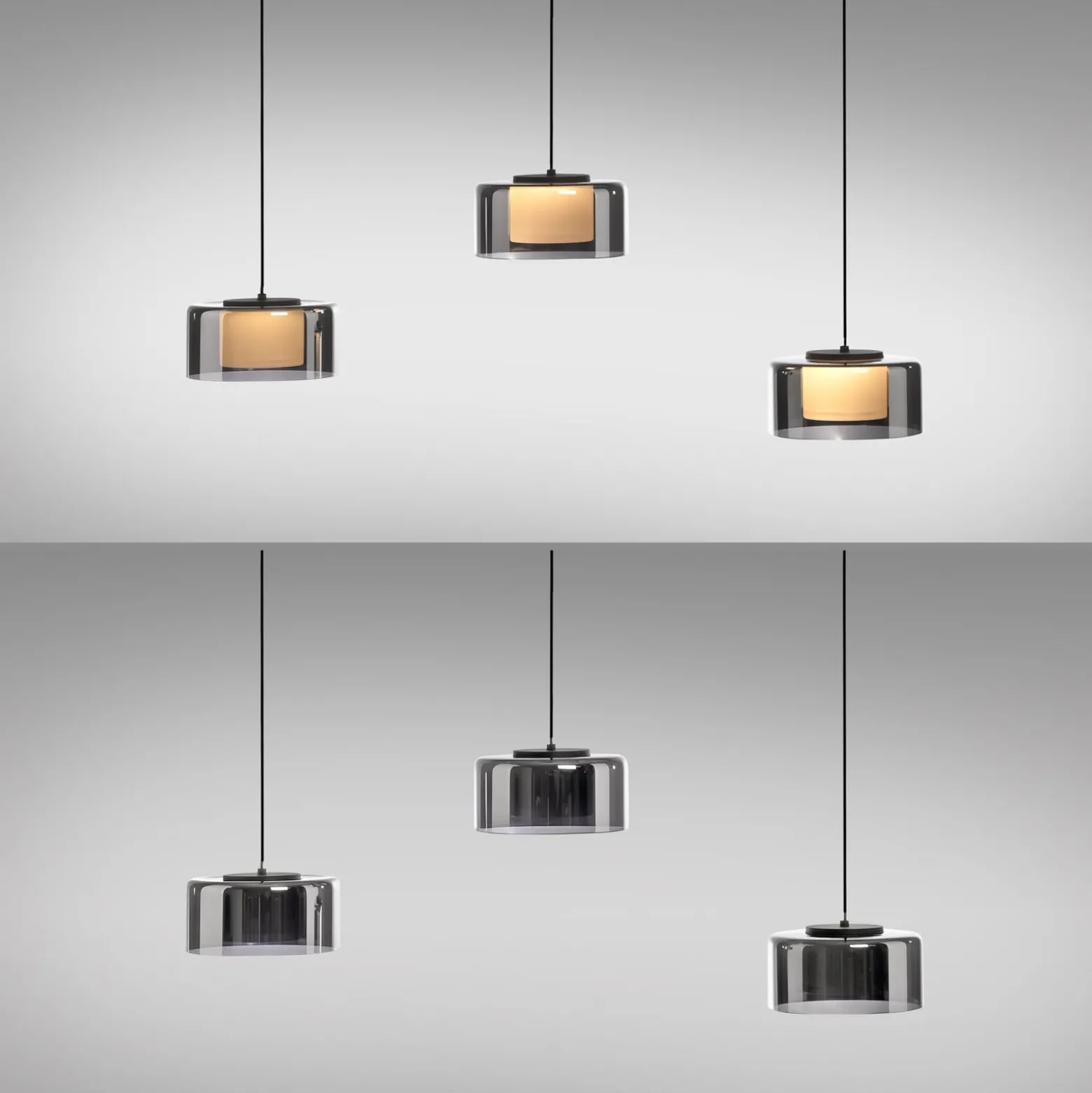 Paul Neuhaus LED-riippuvalaisin Rika, 71 cm, lasi, himmennettävä